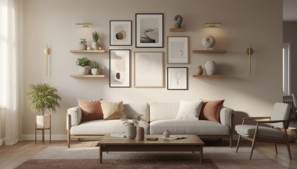 découvrez des idées créatives et faciles pour décorer un mur vide dans votre salon et transformer votre espace en un lieu chaleureux et élégant.