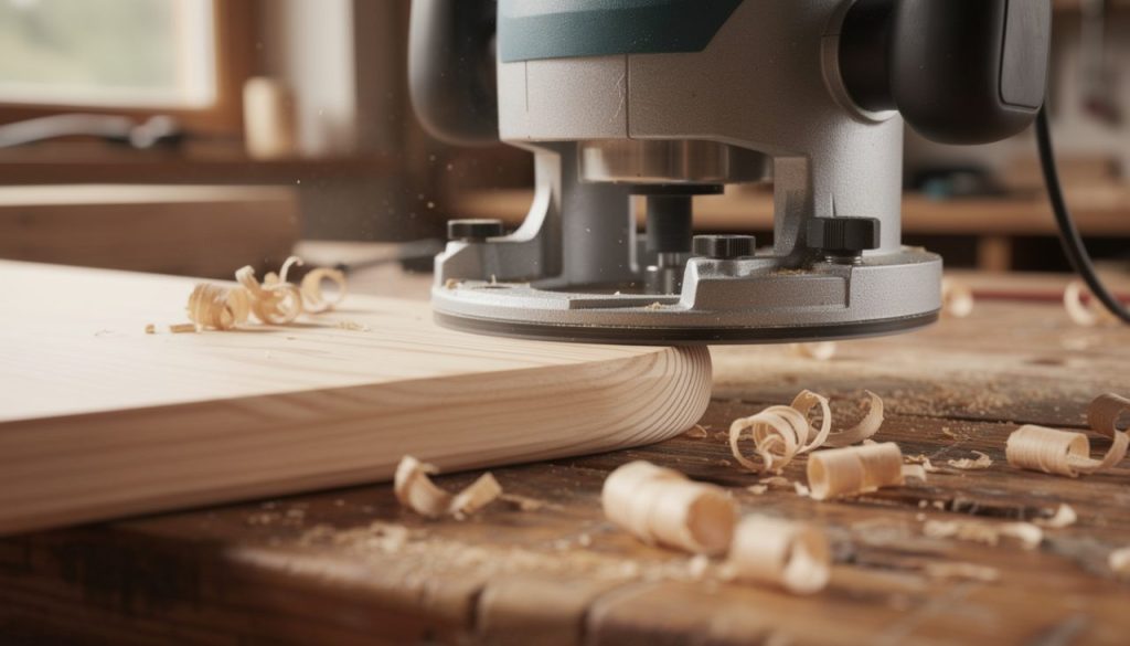 découvrez quel outil utiliser pour réaliser des arrondis précis dans une planche en bois, ainsi que des conseils pratiques pour un travail soigné.