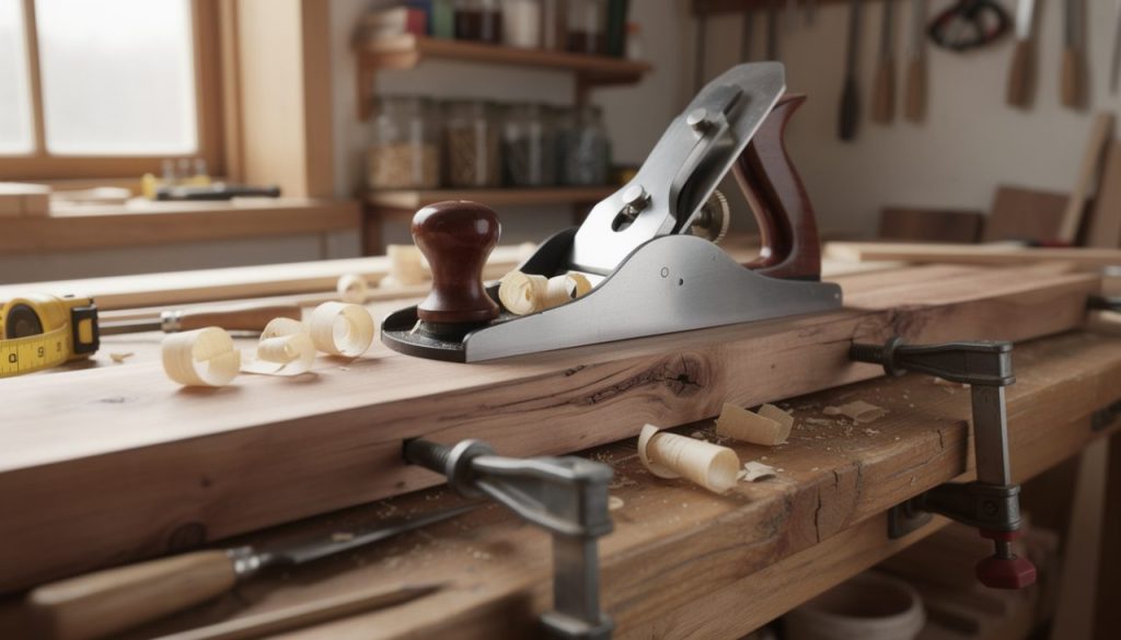 découvrez quel outil utiliser pour raboter efficacement une planche trop épaisse et obtenir une surface parfaitement lisse.