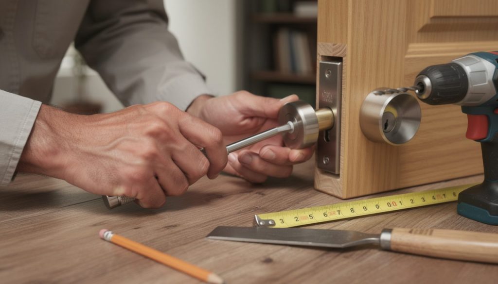 découvrez les outils indispensables pour installer une serrure sur une porte en bois facilement et efficacement. guide pratique pour un bricolage réussi.