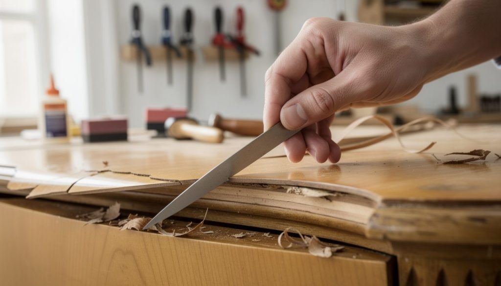découvrez quel outil est le plus efficace pour enlever un placage abîmé et restaurer vos meubles avec précision et facilité.