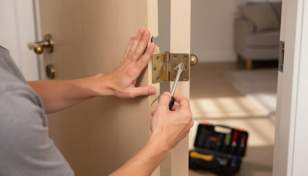 découvrez comment régler une porte qui ferme mal : identifiez la cause et ajustez les charnières, la serrure ou le bâti pour retrouver une fermeture fluide.