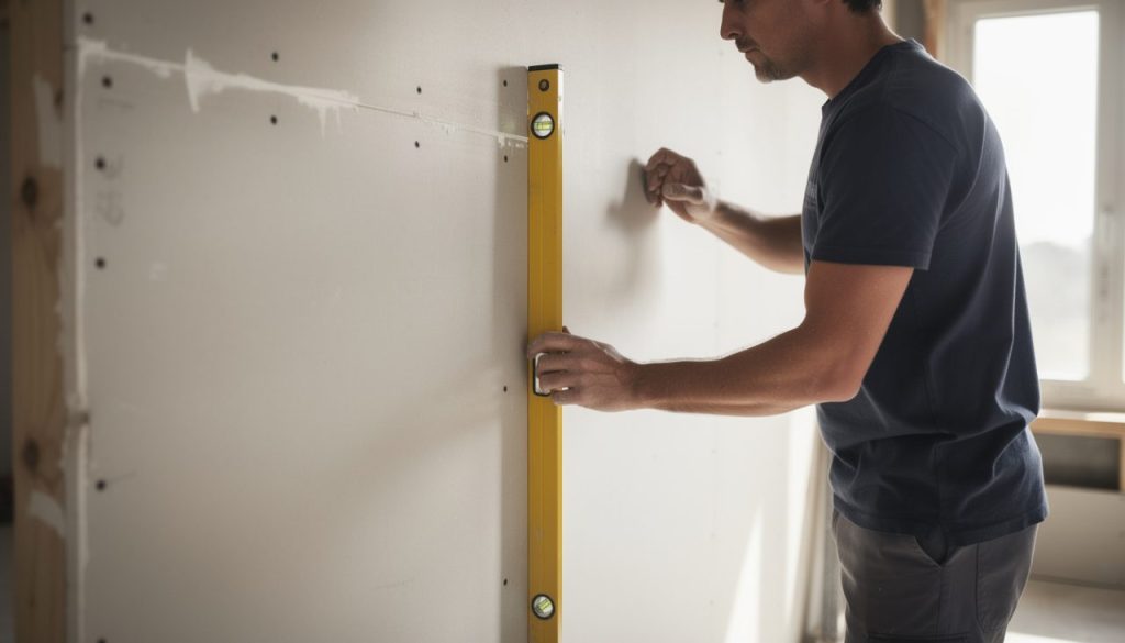 découvrez les outils adaptés pour vérifier le niveau d’une cloison et obtenir une installation droite et précise.